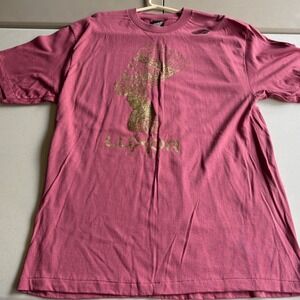 Vintage Diamond Dust Luxor Sphinx T Shirt XL Pink Gold Glitter Single Stitch USA